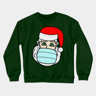 Santa Claus with a face mask Crewneck Sweatshirt